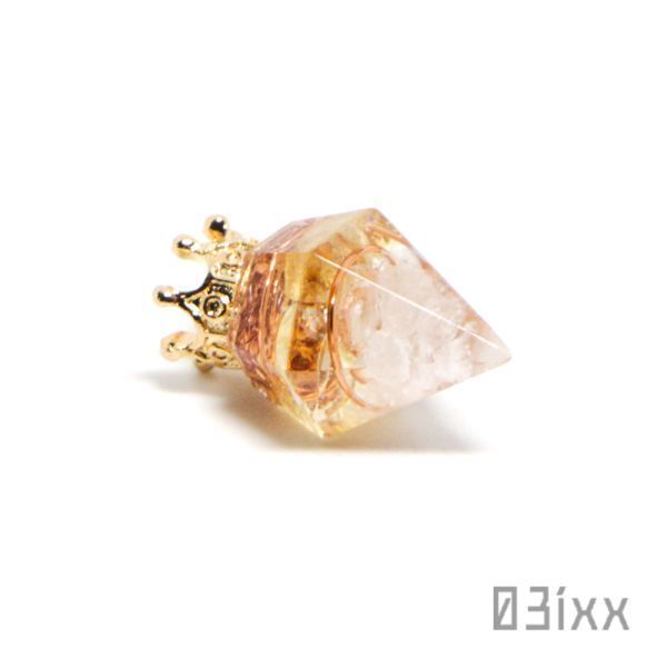 【即決】盛塩オルゴナイト プチダイヤ 白 シトリン 黄水晶 繁栄の石 天然石 インテリア お守り 浄化 03ixx【11月誕生石】_画像4