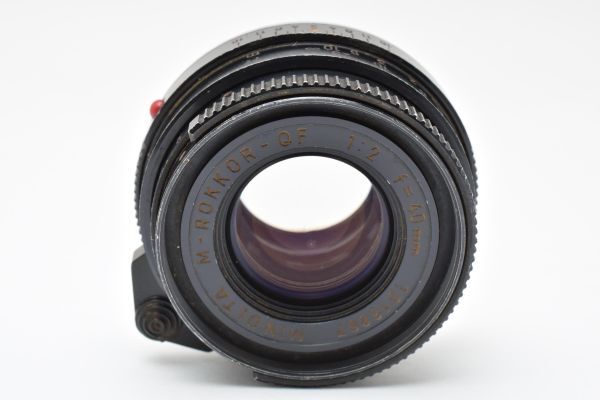 ◆希少◆ ミノルタ MINOLTA M-ROKKOR QF 40mm F2 ライカ Leica Mマウント レンジファインダー用 単焦点レンズ #5559_画像2