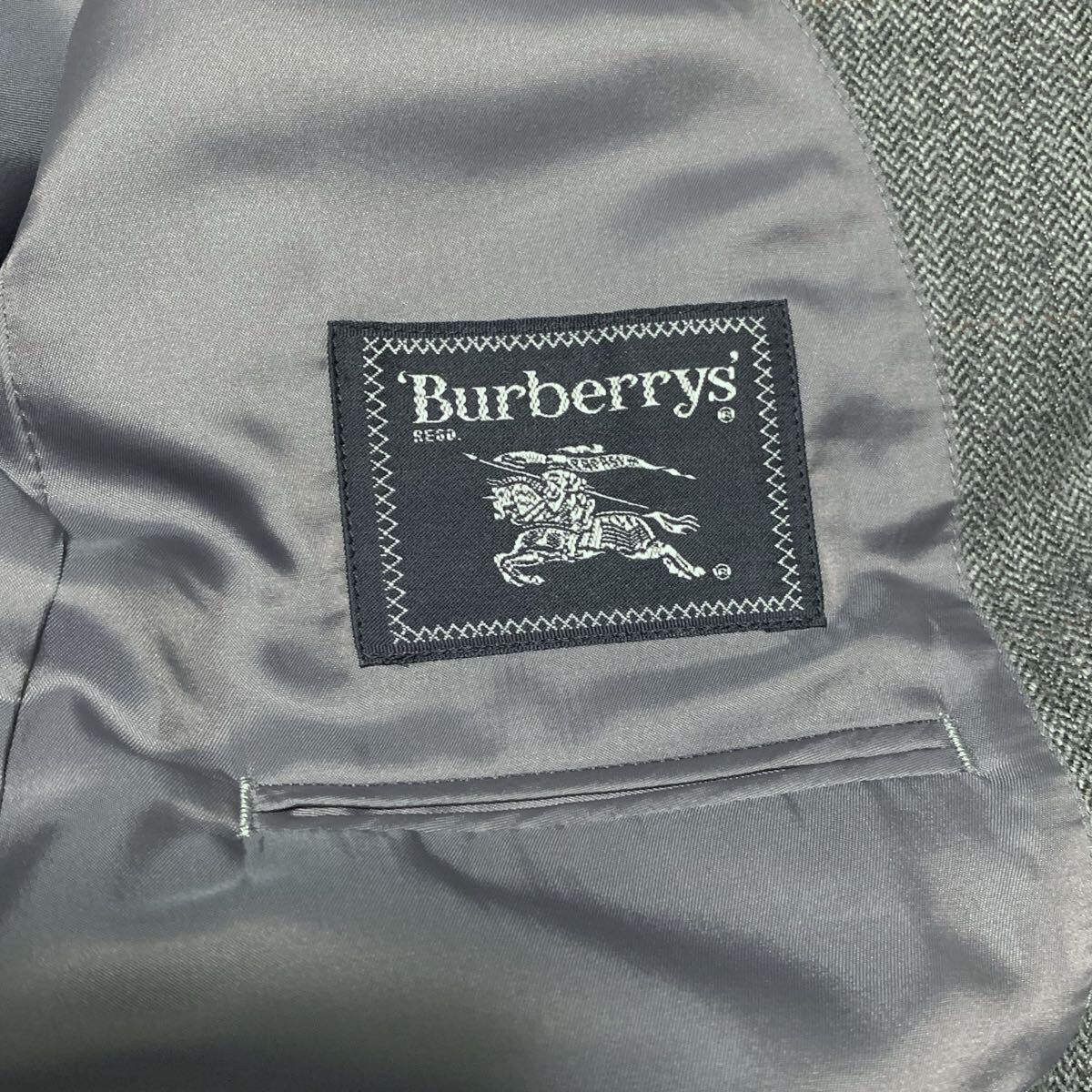 送料込！美品★Burberrys バーバリー★ヘリンボーンツイードセットアップスーツ180/A7★三陽商会★日本製★_画像8
