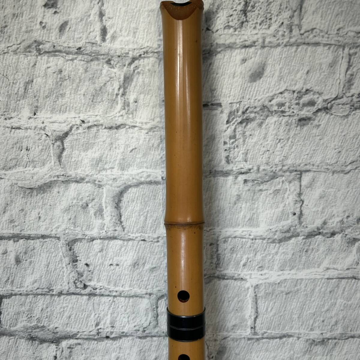 【YH-3903】保管品 尺八 在銘あり 翠光 全長約55cm 都山流 銀三線籐巻き 銀三線 和楽器 中継ぎ 管楽器 楽器 保管袋付き_画像4