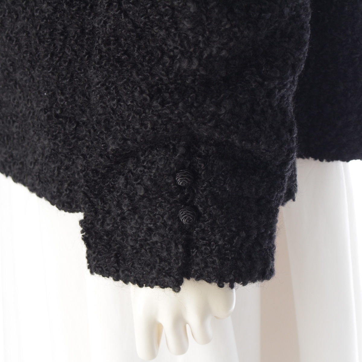  Armani ko let's .-nimoheya шерсть . воротник-стойка жакет черный 42[ б/у ]