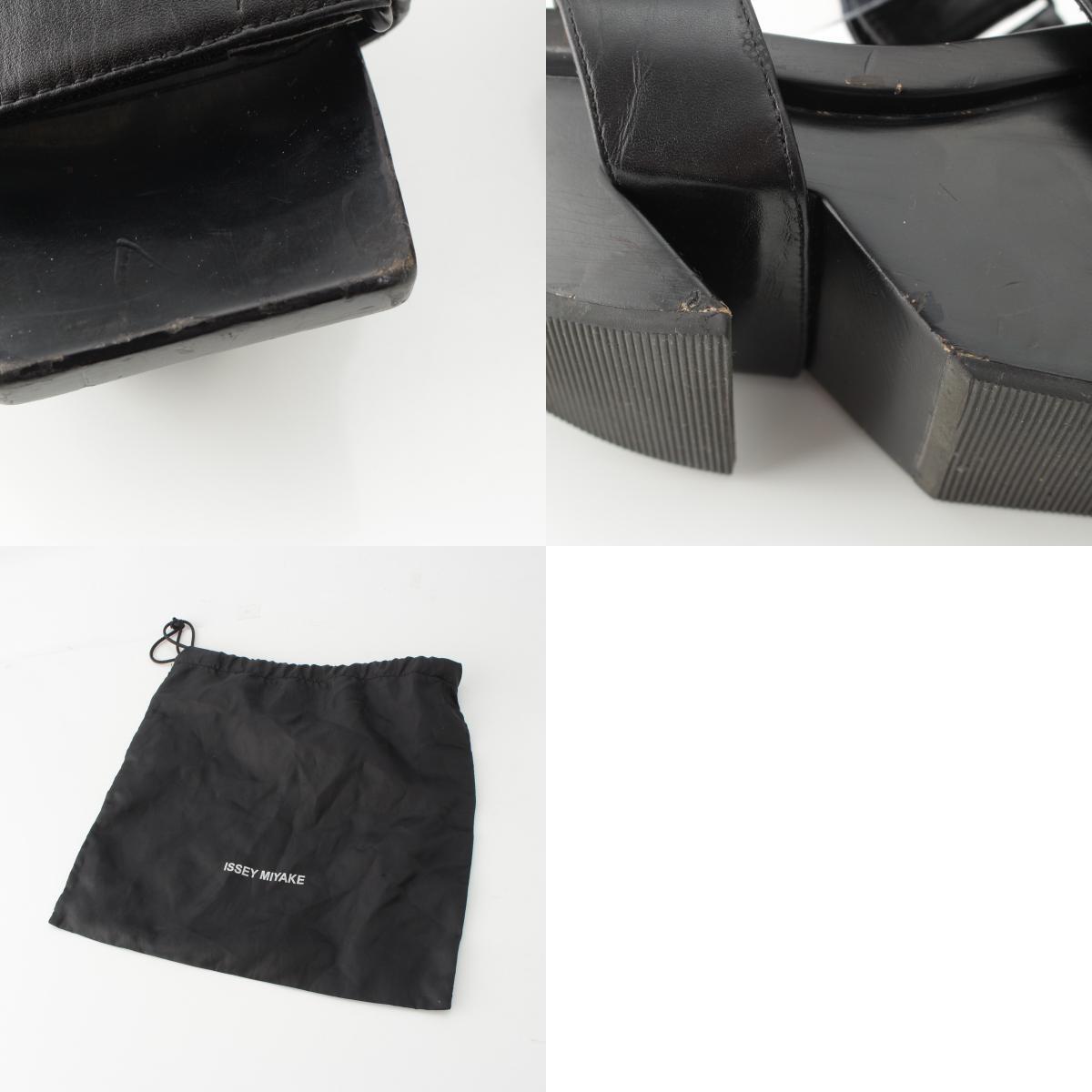 イッセイミヤケ ユナイテッドヌード 17年 ROCK サンダル ブラック 36【中古】_画像10