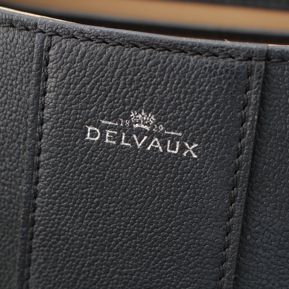 デルヴォー ブリヨン ミニ ロデオカーフ 2WAY ショルダー ハンドバッグ ブラック【中古】_画像7