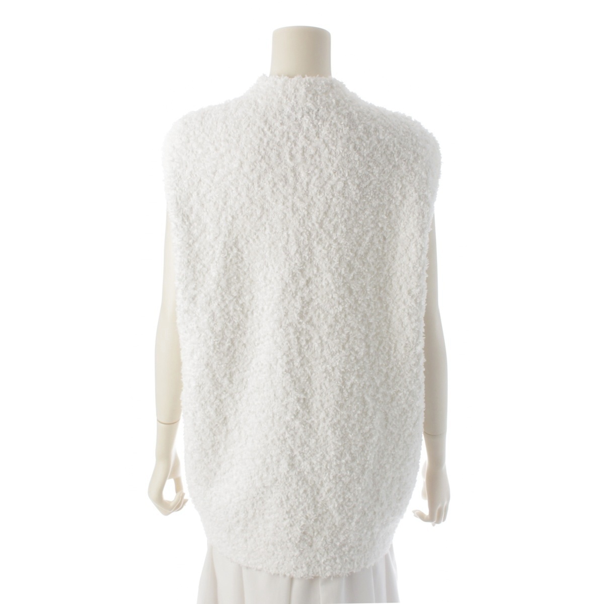ドゥロワー 23年 SPRING 5G天竺編み 金ボタン ニット ジレ ベスト 6515-199-0567 ホワイト【中古】_画像4