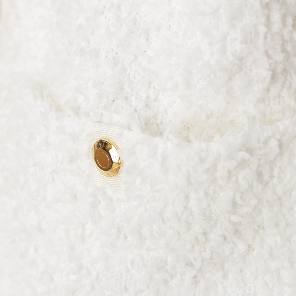 ドゥロワー 23年 SPRING 5G天竺編み 金ボタン ニット ジレ ベスト 6515-199-0567 ホワイト【中古】_画像8