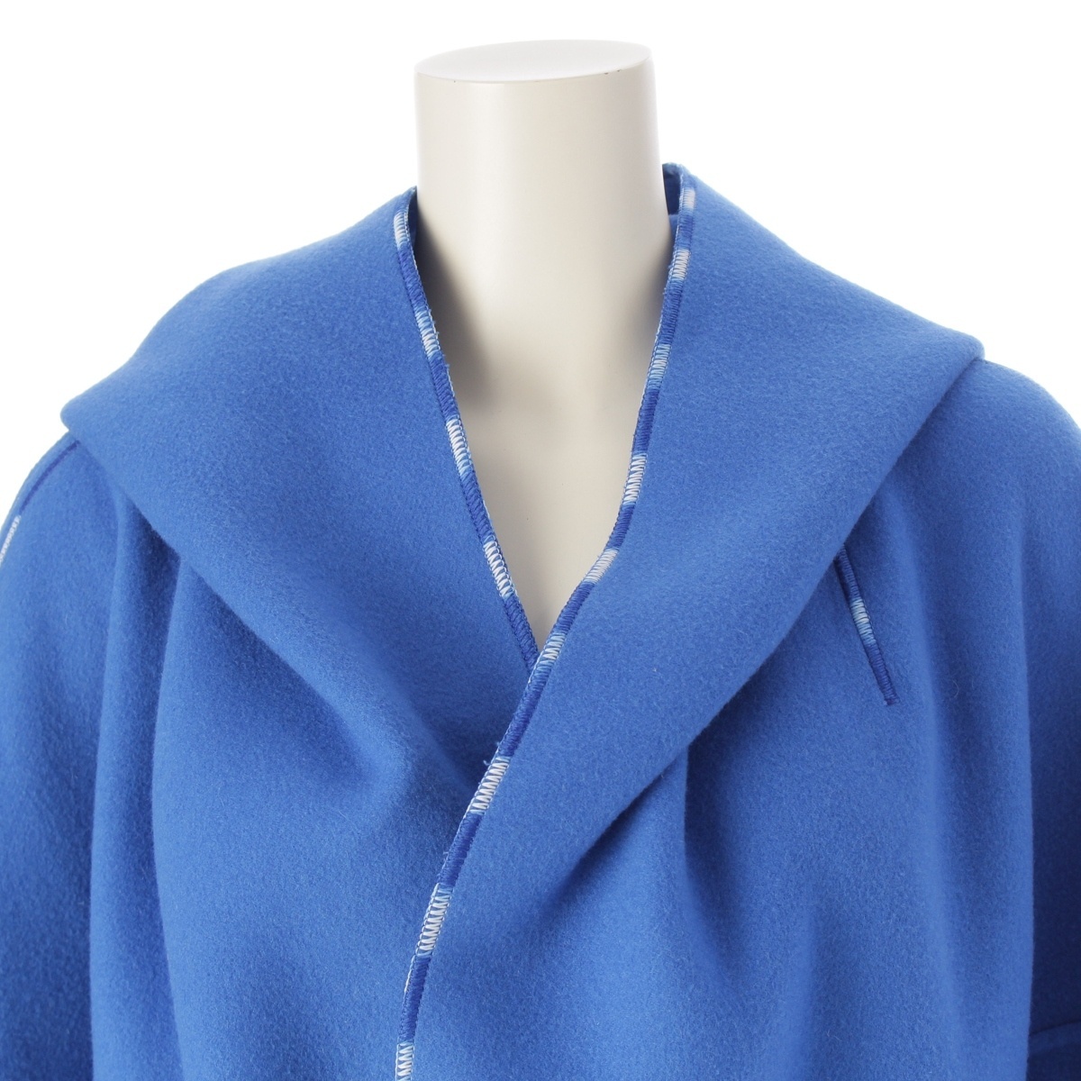 マックスマーラ スポーツマックス ウール カシミヤ アニバーサリーコレクション クチートアマーノ フーディ ロング コート 34【中古】_画像5