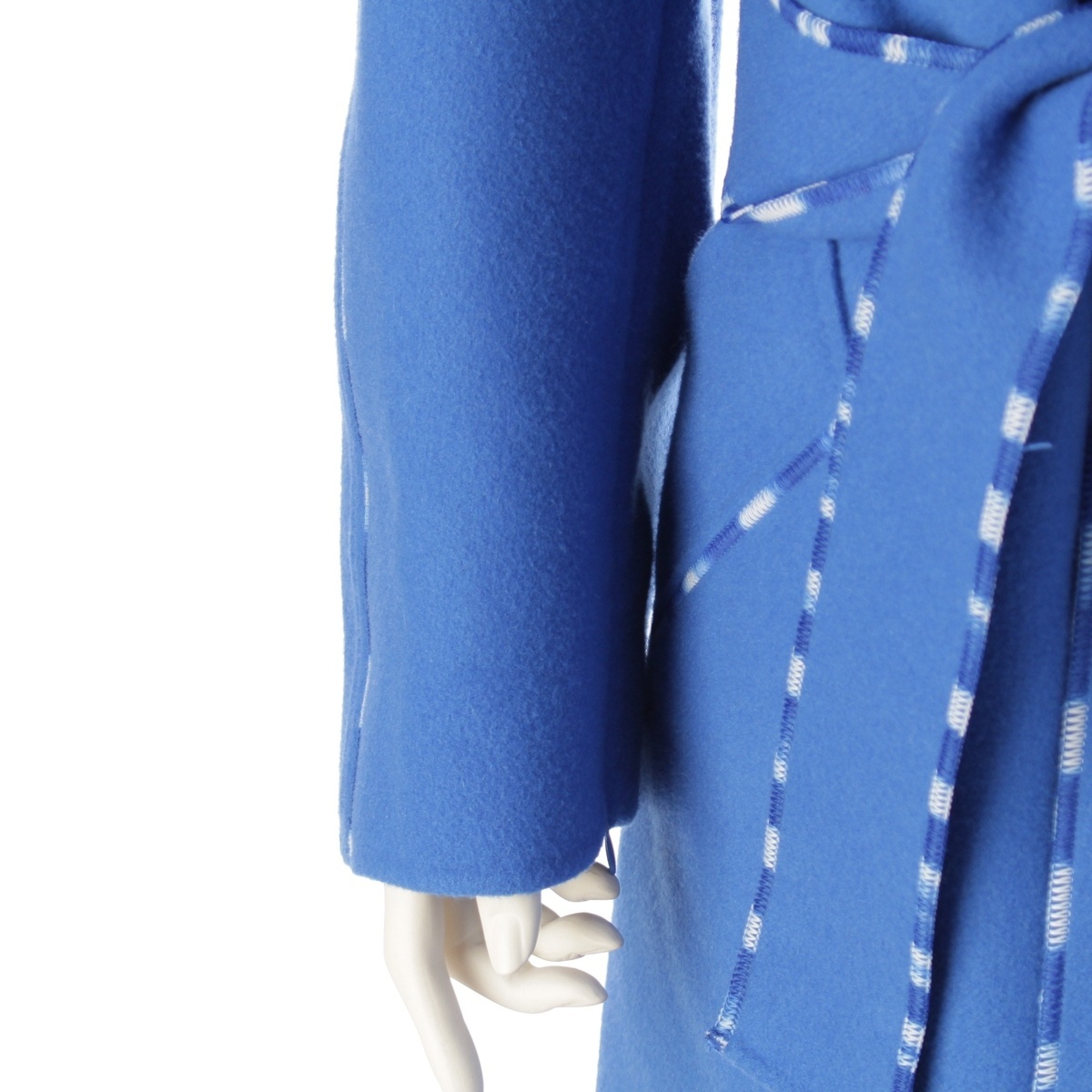 マックスマーラ スポーツマックス ウール カシミヤ アニバーサリーコレクション クチートアマーノ フーディ ロング コート 34【中古】_画像6