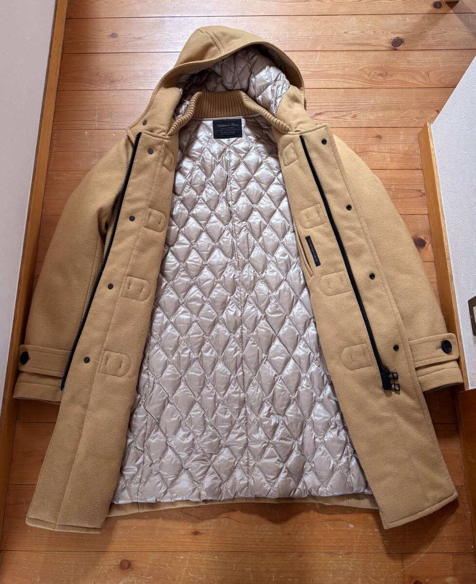 ★ナノユニバース×西川ダウン メンズ ベージュ・茶色・キャメル系 L ダッフルコート ダウンジャケット 防寒 ダイヤモンドキルト_画像7