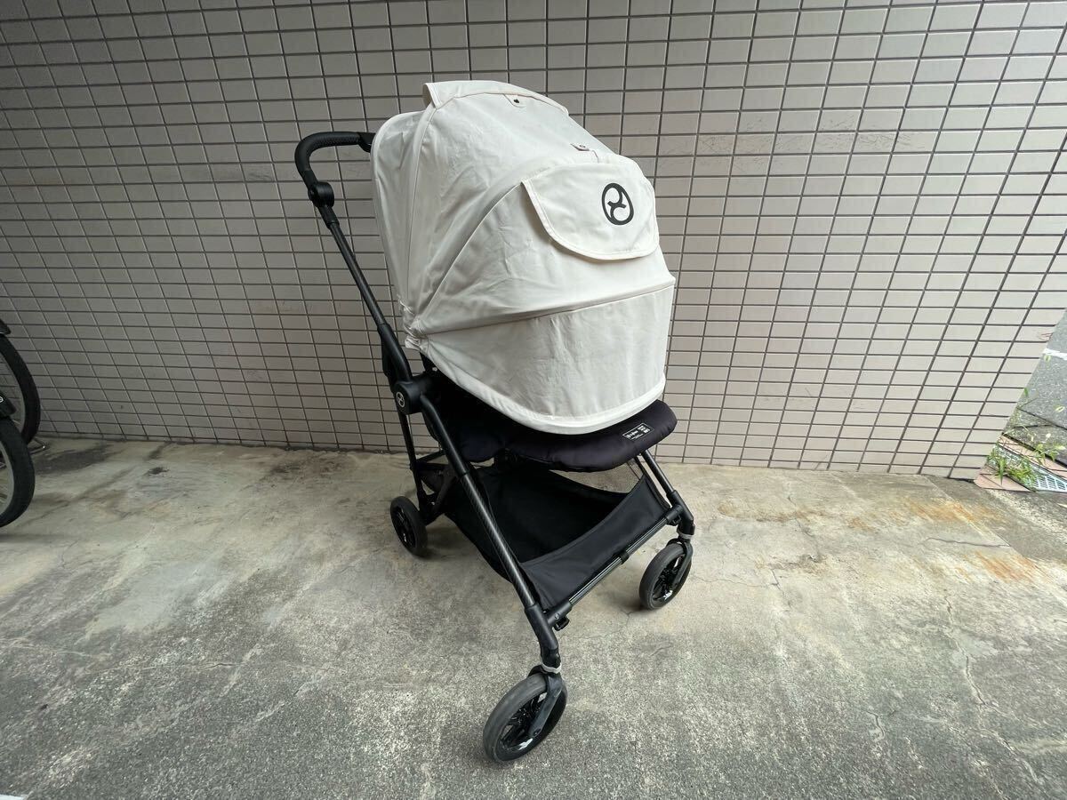 美品 サイベックス メリオカーボン コットンホワイト 2022年製 CYBEX レインカバー A型 ベビーカー 限定カラー_画像1