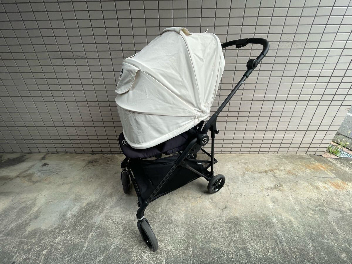 美品 サイベックス メリオカーボン コットンホワイト 2022年製 CYBEX レインカバー A型 ベビーカー 限定カラー_画像2