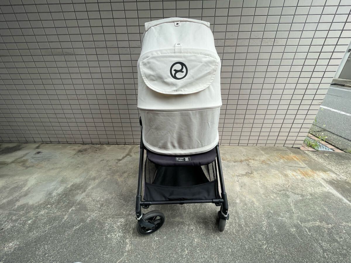 美品 サイベックス メリオカーボン コットンホワイト 2022年製 CYBEX レインカバー A型 ベビーカー 限定カラー_画像3