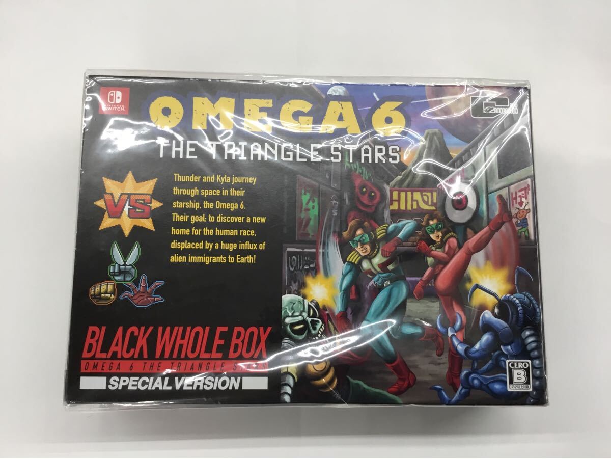 即決★新品未開封　シュリンク付★OMEGA 6 THE TRIANGLE STARS 特装版 Black Whole Box -Switch ニンテンドースイッチソフト_画像1