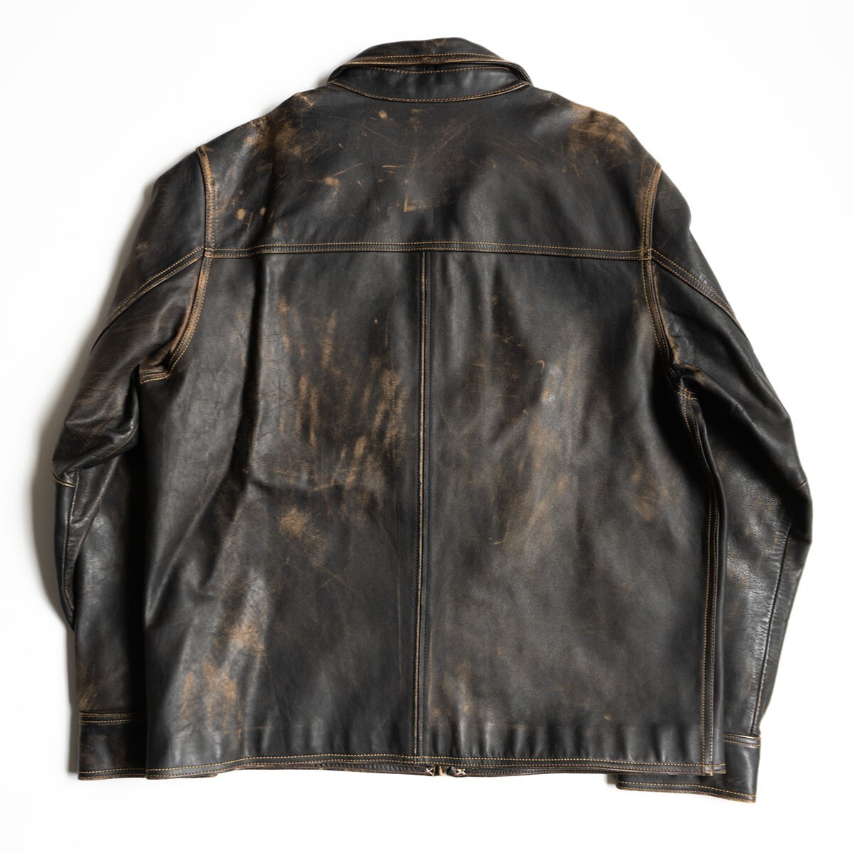 【美品】OLD GAP【エイジング加工 レザー ジャケット】 XL ブラック ギャップ 古着 25101050_画像2