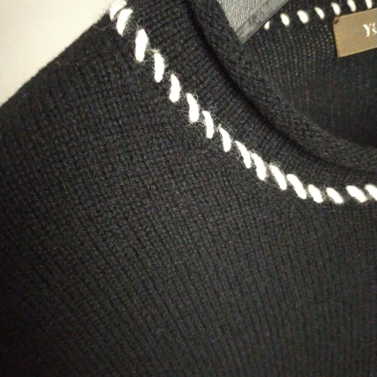 Y's for men 90's クルーネックプルオーバー ハンドステッチニット ワイズフォーメン ヨウジヤマモト _画像3