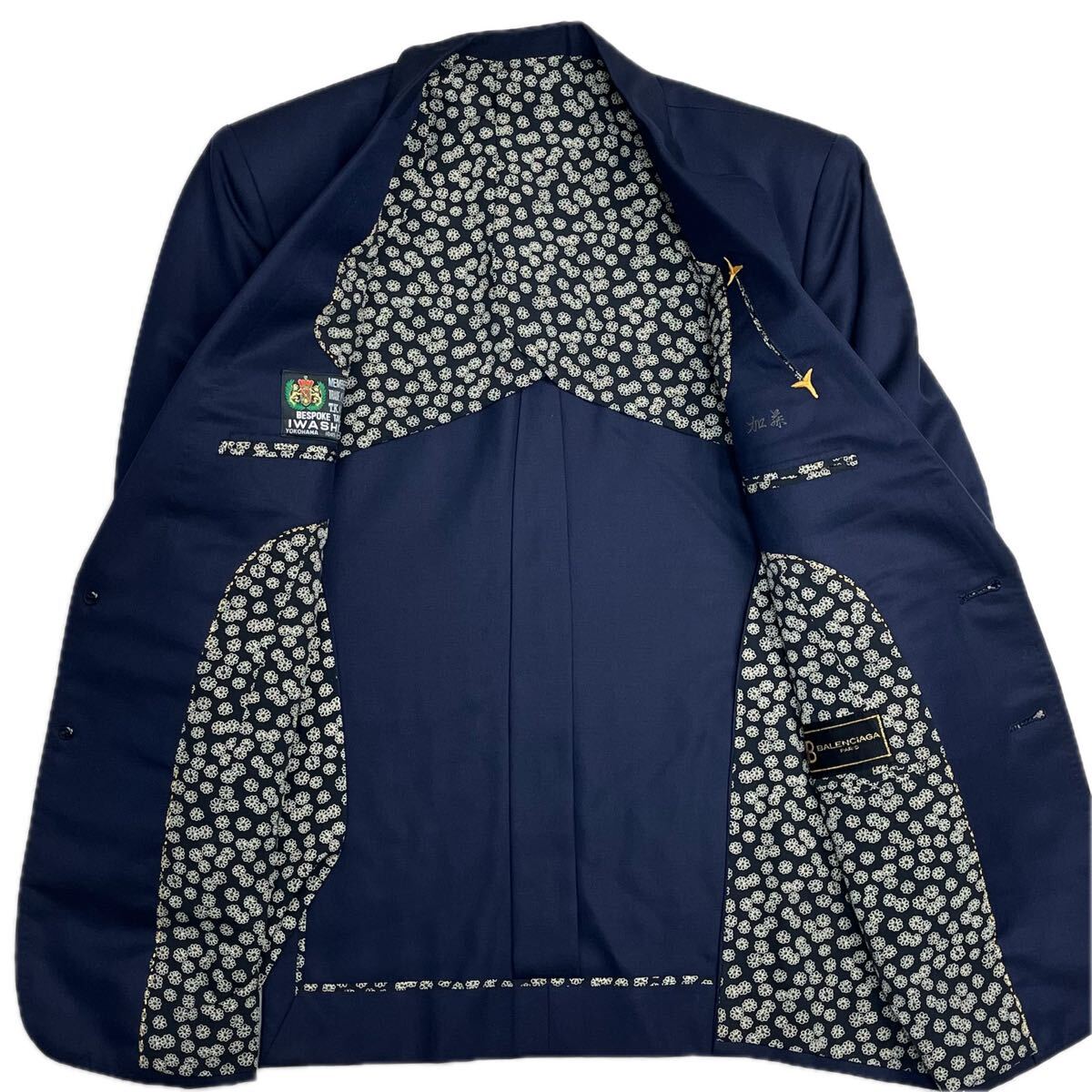 balenciaga バレンシアガ セットアップ スーツ ネイビー テーラードジャケット スラックス シングル 上下セット フォーマル ２点セット_画像5