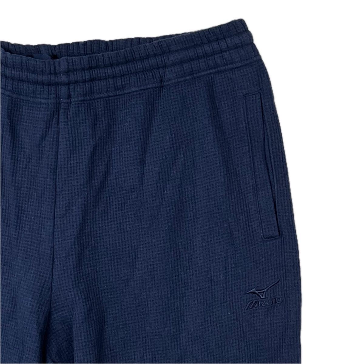 mizuno ミズノ セットアップ　上下セット　メンズ　XL コットン　ポリエステル　サーマル　スタンドカラー　ウエストゴム　イージーパンツ_画像10