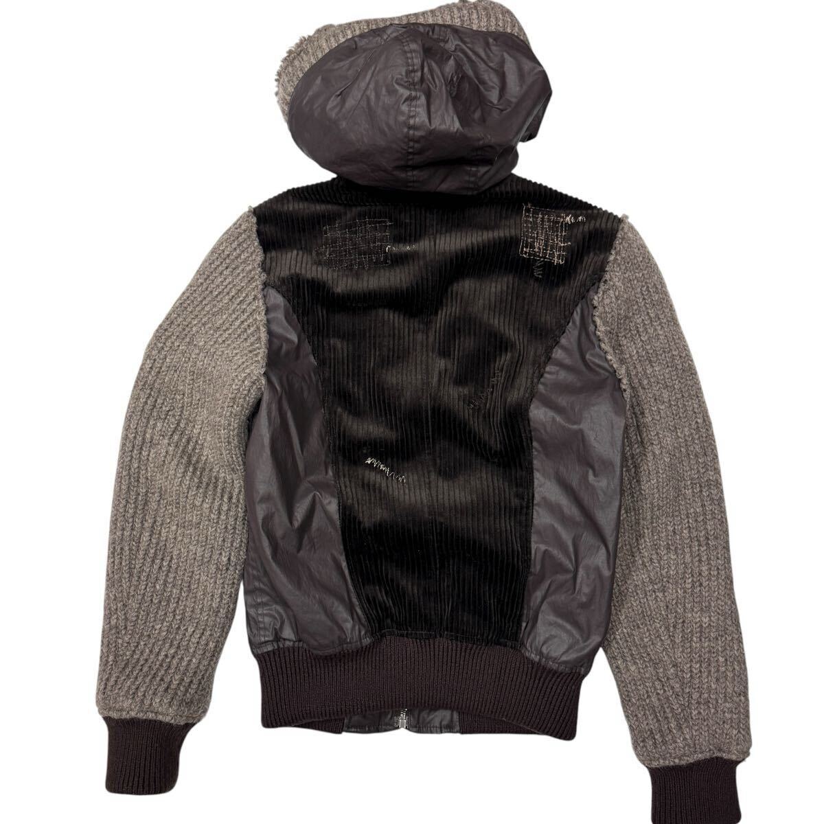 タグ付き 定価22万 DOLCE&GABBANA ドルチェアンドガッバーナ 中綿ブルゾン ボアジャケット ウール ナイロン メンズ44 紳士服【c2581】_画像3