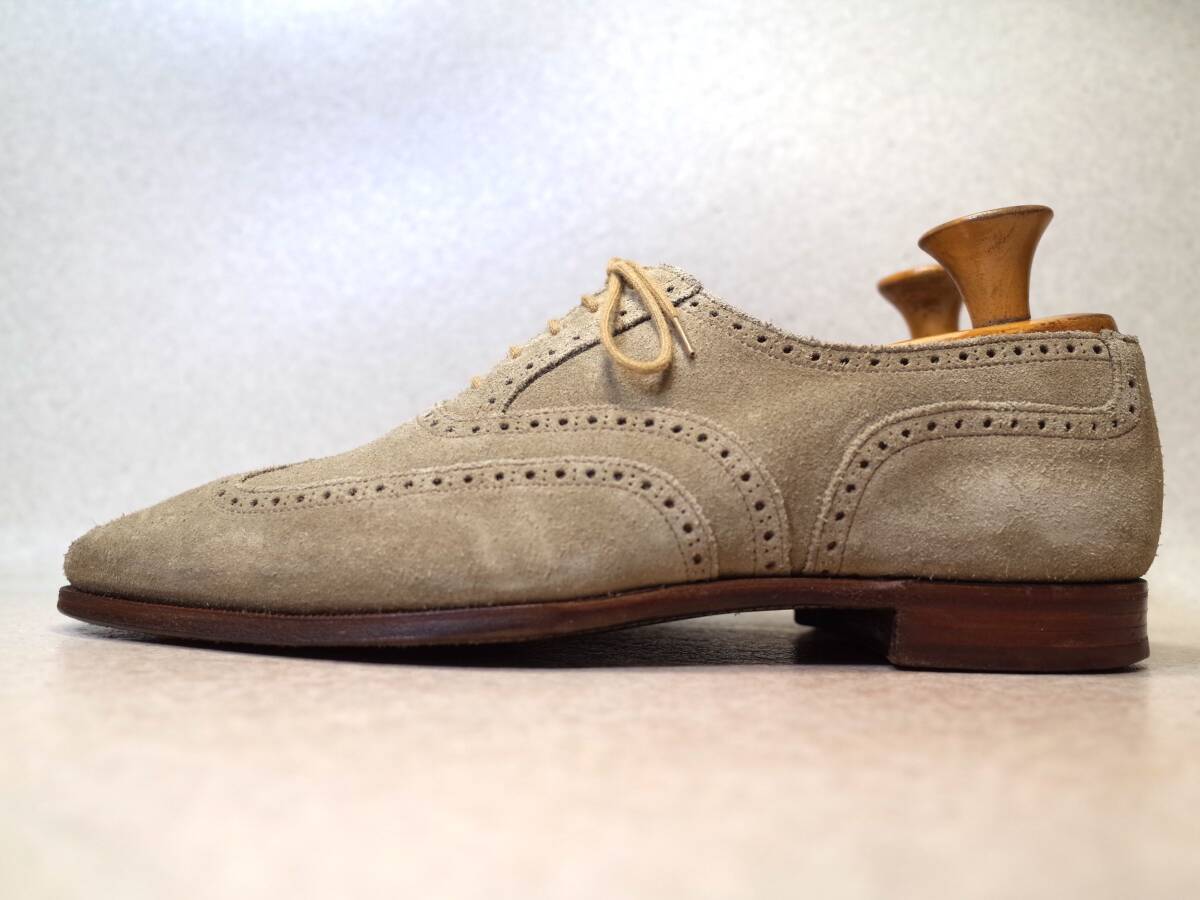 【送料無料】5483■CROCKETT & JONES/クロケット&ジョーンズ/WIGMORE■英国ウイングチップ/グッドイヤーウエルト/スエード/26.5cm■_画像4