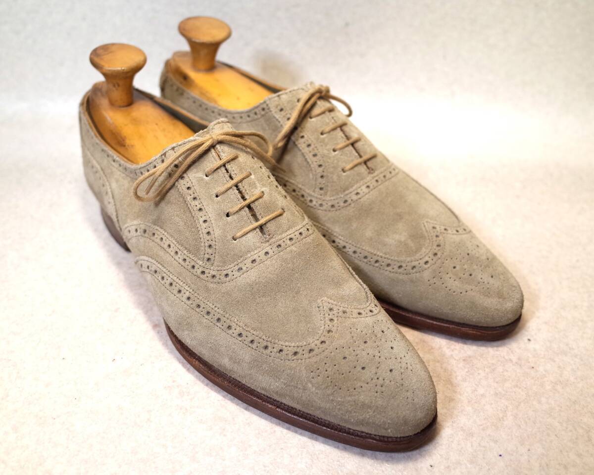 【送料無料】5483■CROCKETT & JONES/クロケット&ジョーンズ/WIGMORE■英国ウイングチップ/グッドイヤーウエルト/スエード/26.5cm■_画像2