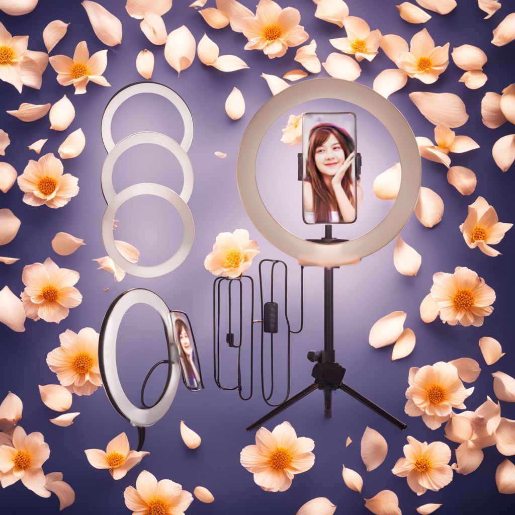 10 дюймовый LED фары со светящимися кольцами штатив подставка 