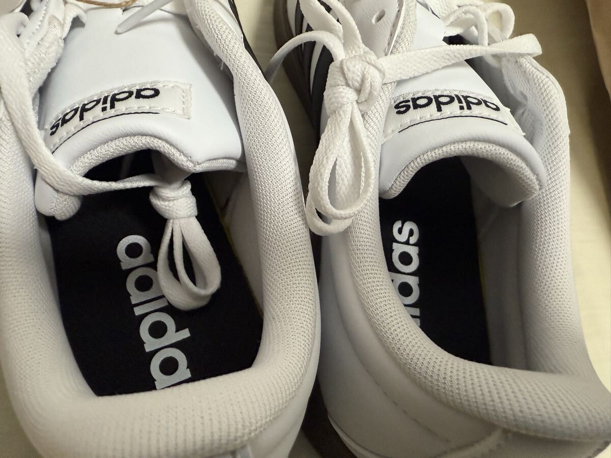 新品未使用!!アディダス adidas カジュアルシューズ スニーカー / VL COURT BASE M / 白 ホワイト ソールブラウン 箱タグ有 27.0cm_画像6