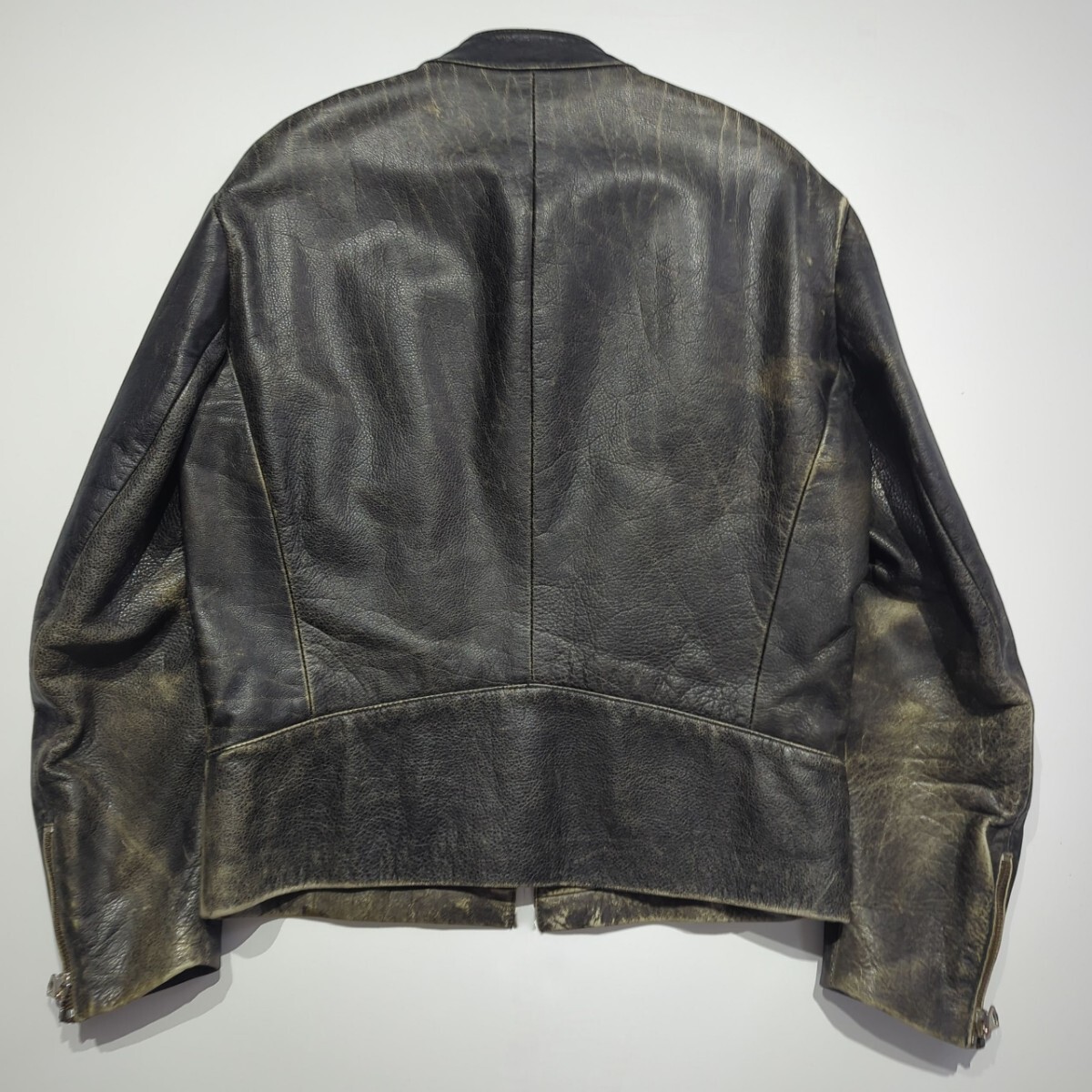 初期 02AW マルタン マルジェラ 本人期 八の字 ライダース レザージャケット エイジング加工 maison margiela 46_画像2