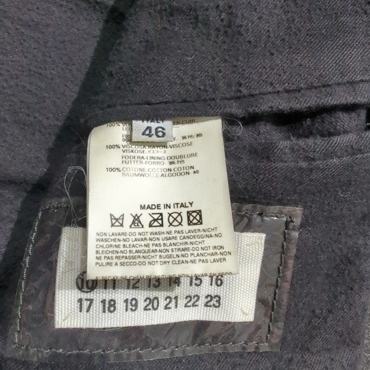 初期 02AW マルタン マルジェラ 本人期 八の字 ライダース レザージャケット エイジング加工 maison margiela 46_画像7