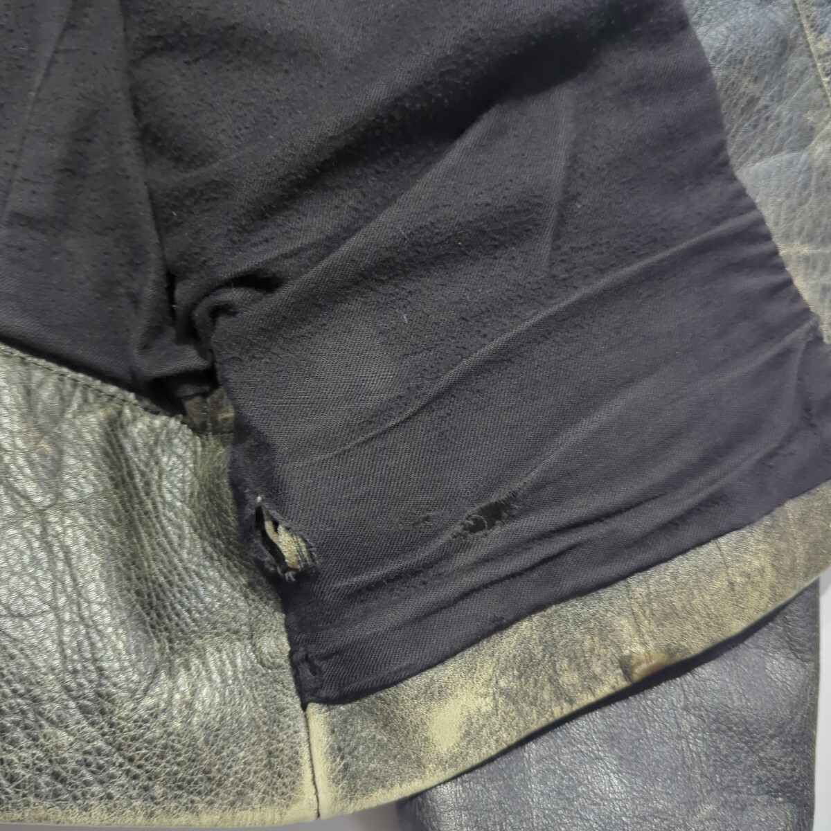 初期 02AW マルタン マルジェラ 本人期 八の字 ライダース レザージャケット エイジング加工 maison margiela 46_画像9