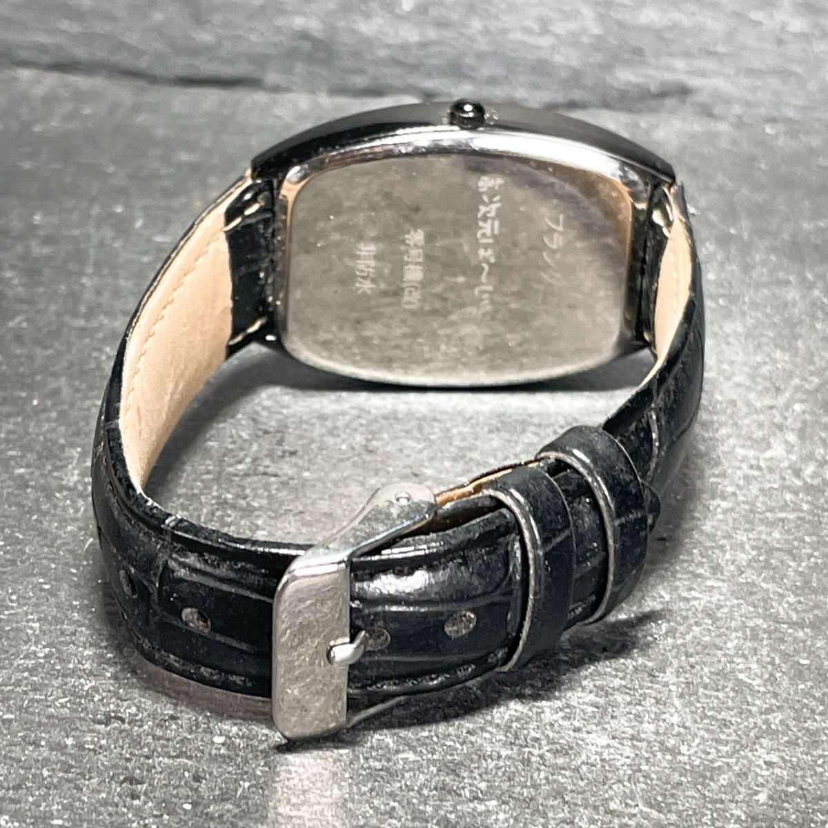 美品 フランク三浦・零号機(改) 高次元ば～じょん 腕時計 アナログ クオーツ 3針 レザーバンド ブラック 新品電池交換済み 動作確認済み_画像5