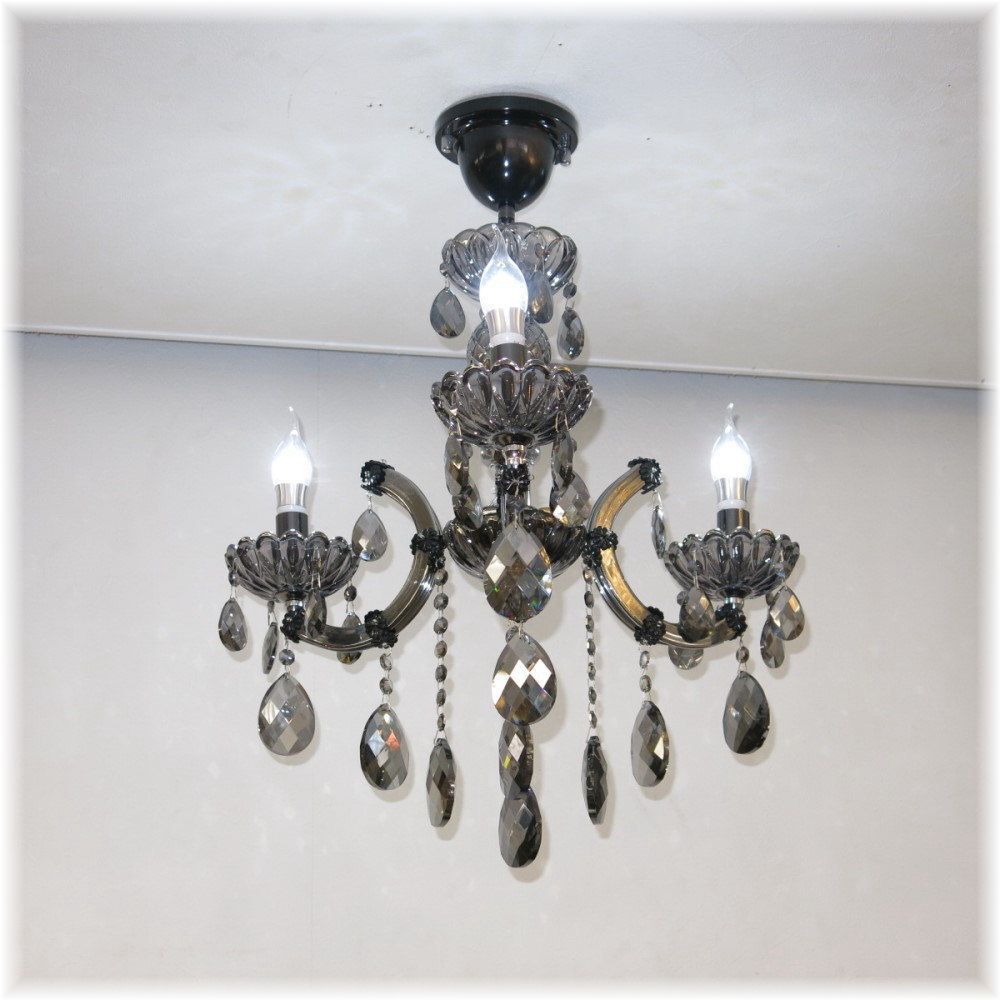 【LED付き!】豪華!スワロフスキー 風 led 3灯 クリスタル シャンデリア シャンデリア照明 アンティーク ビーズ led 安い 北欧 レトロ_画像5