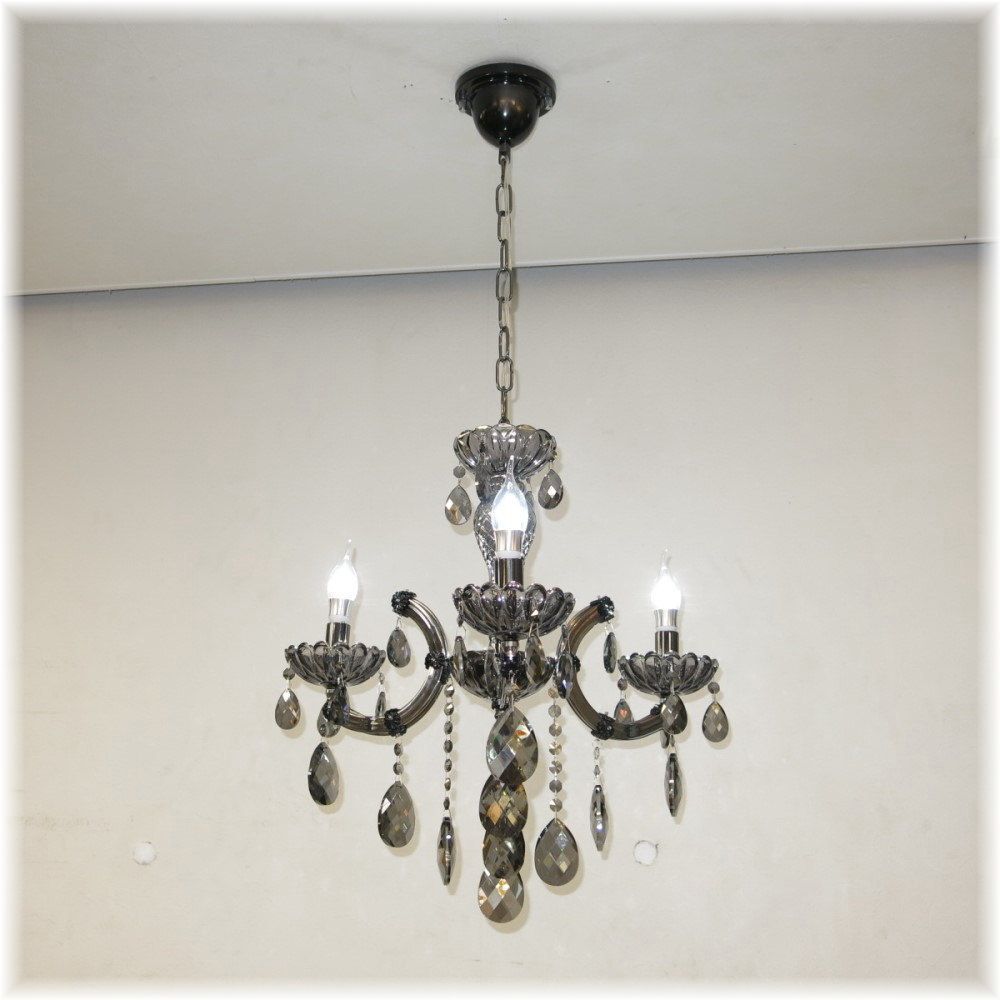 【LED付き!】豪華!スワロフスキー 風 led 3灯 クリスタル シャンデリア シャンデリア照明 アンティーク ビーズ led 安い 北欧 レトロ_画像6