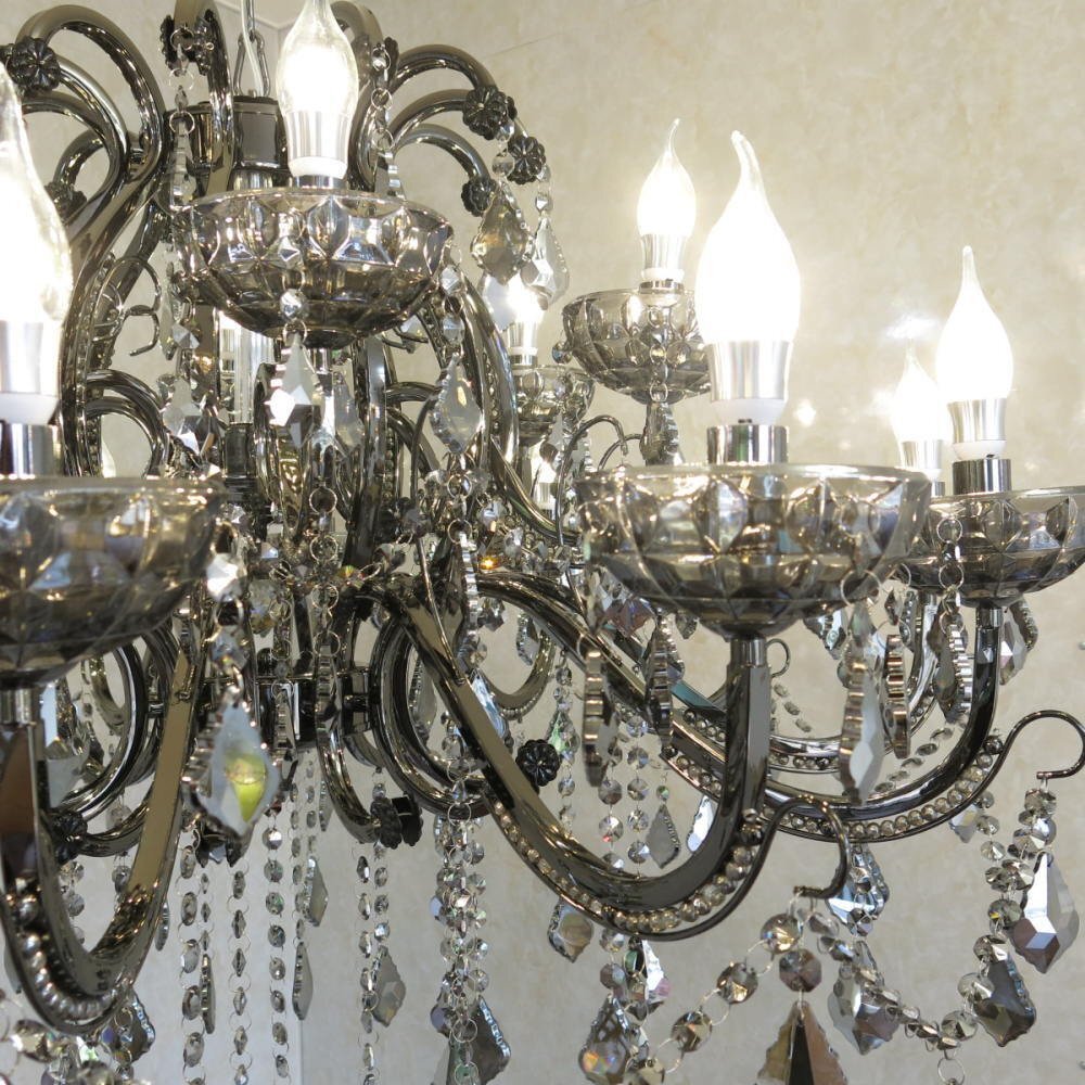 【LED付き!】豪華!スワロフスキー 風 led 18灯 クリスタル シャンデリア シャンデリア照明 アンティーク ビーズ led 安い 北欧 レトロ ♪_画像6