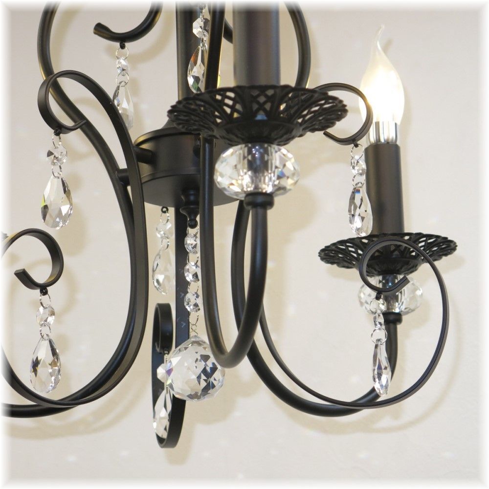 【送料無料！】★超激安即決！★新品・アンティーク調/ブラックアイアン3灯LEDシャンデリア_画像6