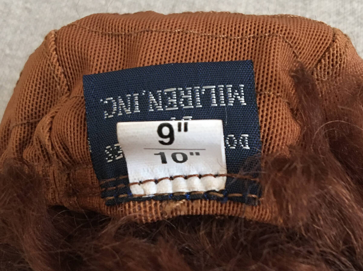 12w ミリレン社 ビスクドール用 モヘアウィッグ MILIREN. サイズ 9-10インチ (約25cm) AUBURN (オーバーン)_画像5