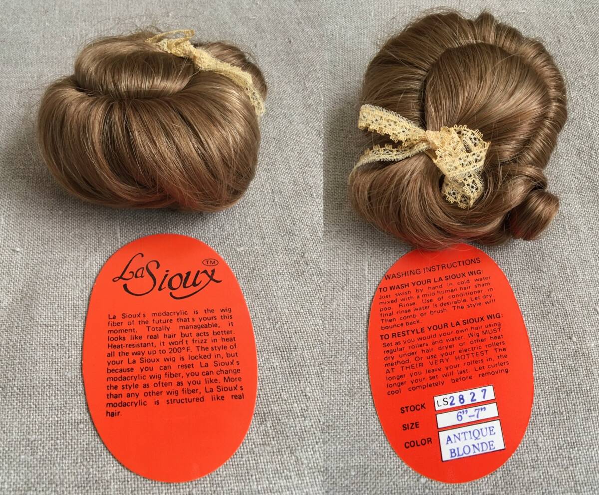 08w ビスクドール用ウィッグ La Sioux LS 2827 サイズ 6-7インチ ANTIQUE BLONDE (アンティーク ブロンド)_画像1