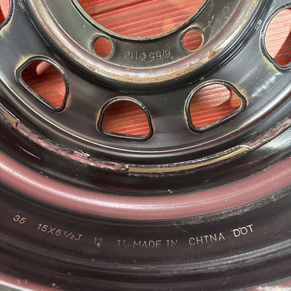 デイトナ DAYTONA スチールホイール　15インチ　6.5J PCD：139.7-6穴　オフセット：+40 4本セット　ハイエースなど_画像9