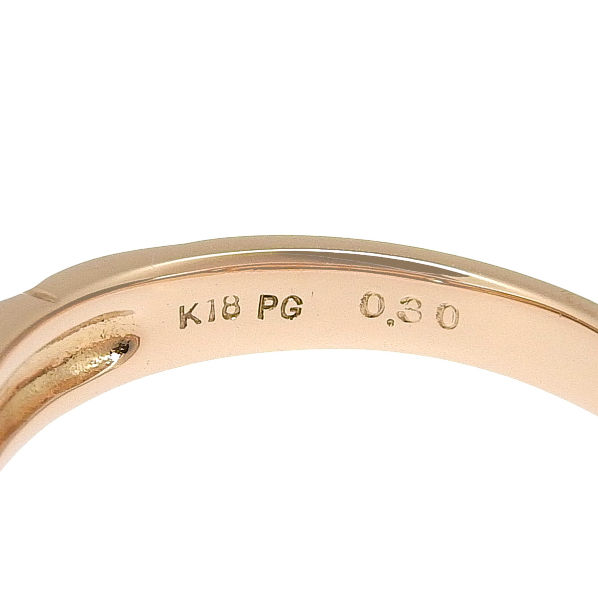 D0.30 ダイヤモンド リング K18 ピンクゴールド PG リング・指輪 1PD 1粒 12(52)号 ピンクゴールド レディース 40802153546【アラモード】_画像5