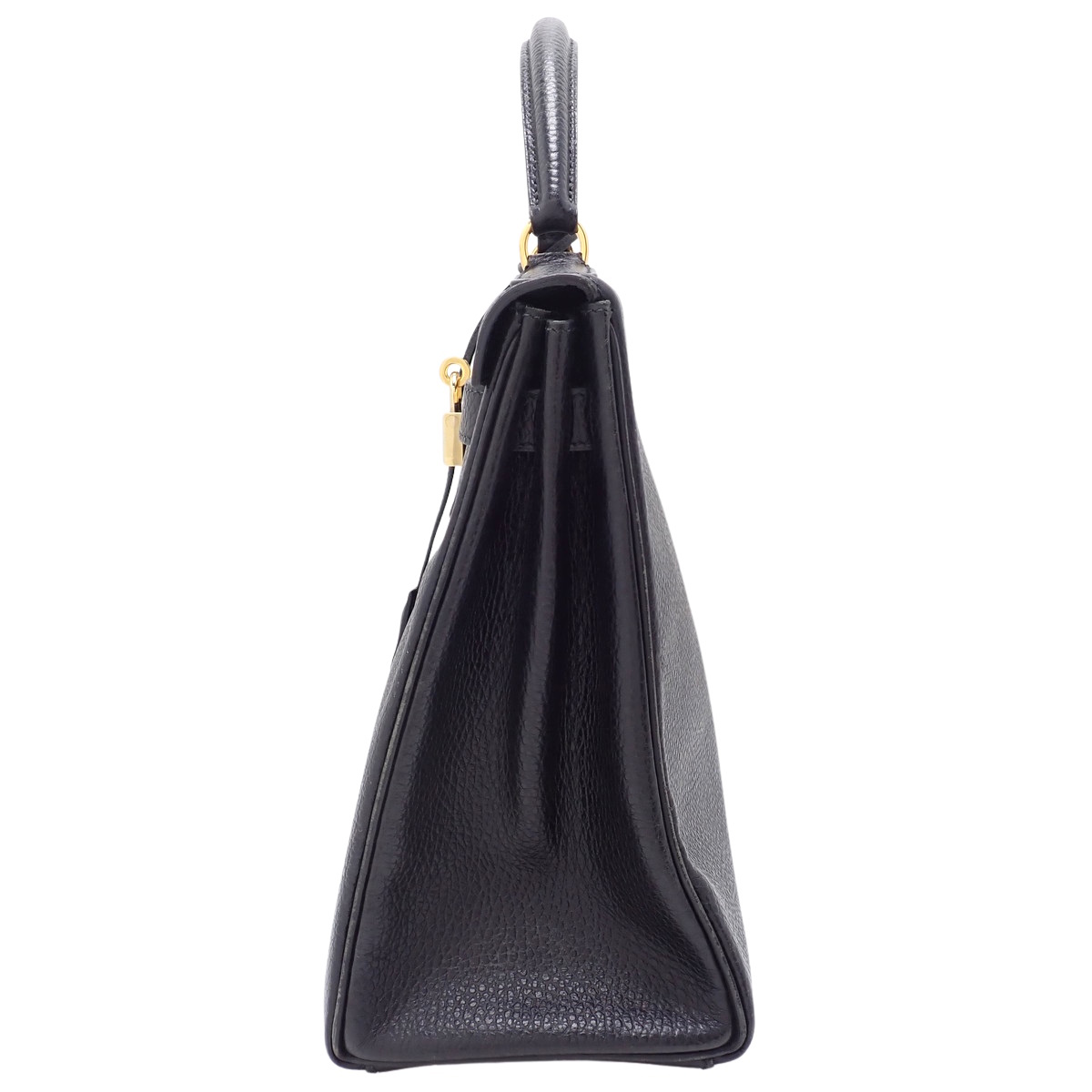 HERMES(エルメス) ケリー32(内縫い) ブラック黒 アルデンヌ ゴールド金具 □B刻印 ハンドバッグ ショルダー 40802158956【アラモード】_画像3