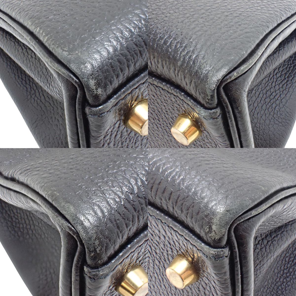 HERMES(エルメス) ケリー32(内縫い) ブラック黒 アルデンヌ ゴールド金具 □B刻印 ハンドバッグ ショルダー 40802158956【アラモード】_画像6