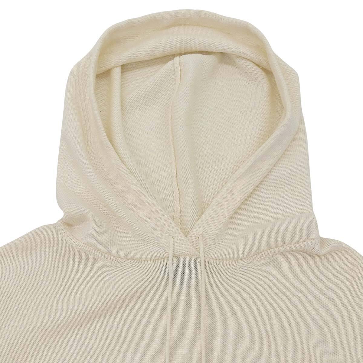 シャネル LA PAUSA ニット フーディ セーター P60 パーカー ココマーク 38 カシミヤ オフホワイト 黒 赤 40802155479【アラモード】_画像5