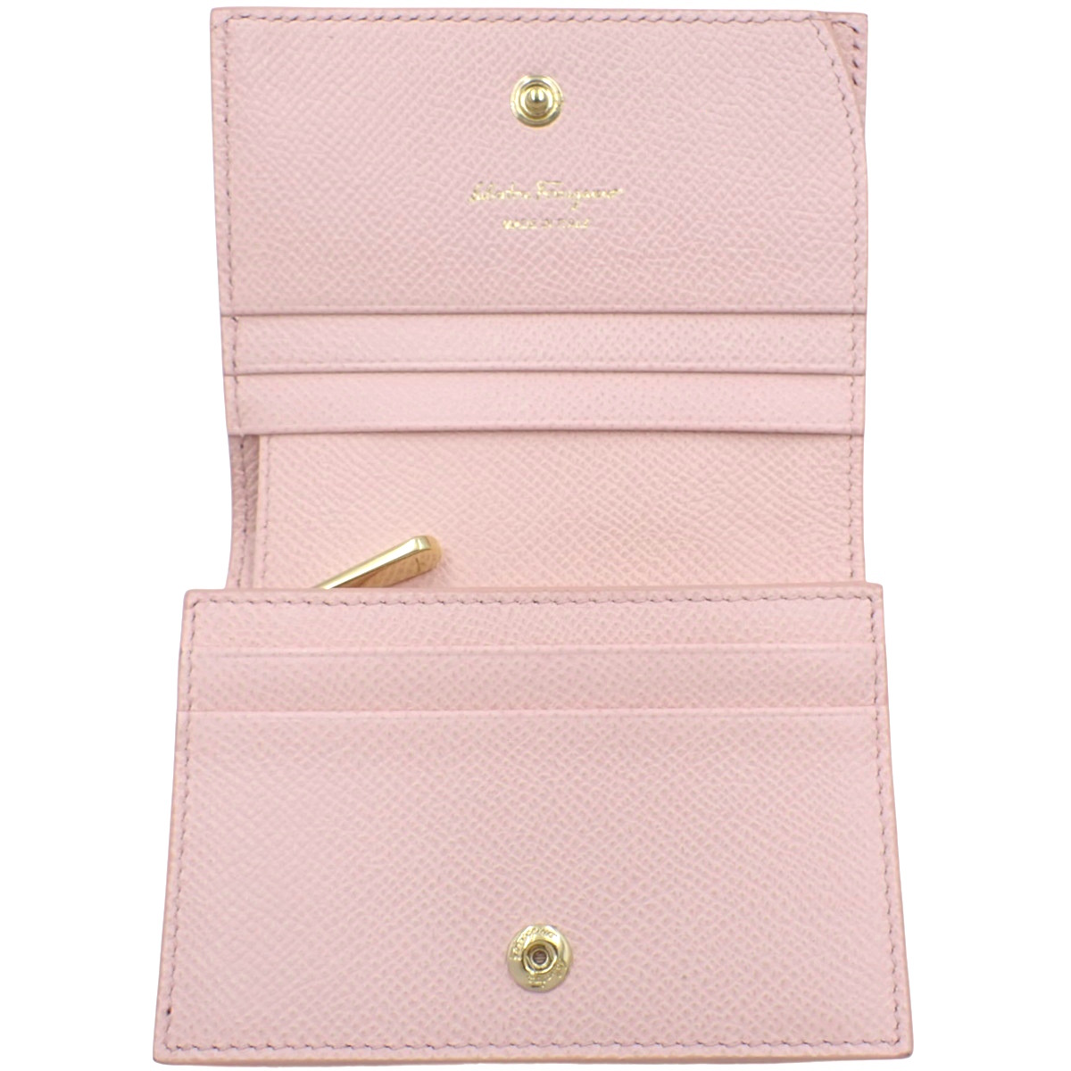 Salvatore Ferragamo( Ferragamo )vala лента двойной бумажник compact бумажник кожа розовый 22D515 40802158248[ a la mode ]