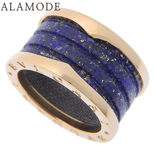 BVLGARI( BVLGARY ) Be Zero One кольцо K18 розовое золото PG лазурит кольцо B-zero1 12(52) номер синий blue 41100072472[ a la mode ]