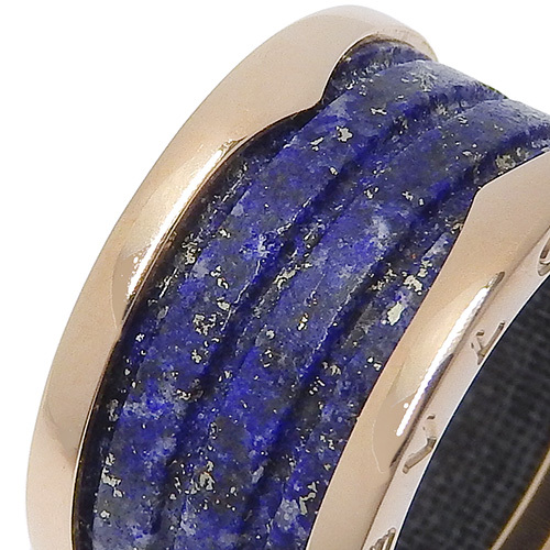 BVLGARI( BVLGARY ) Be Zero One кольцо K18 розовое золото PG лазурит кольцо B-zero1 12(52) номер синий blue 41100072472[ a la mode ]