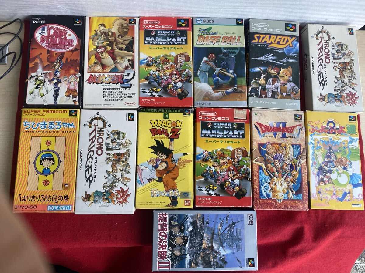 ☆★SFC スーパーファミコン ソフト 13点おまとめ 餓狼伝説2 提督の決断 レディーストーカー他 箱あり 説明書有 動作未確認 現状品★_画像1