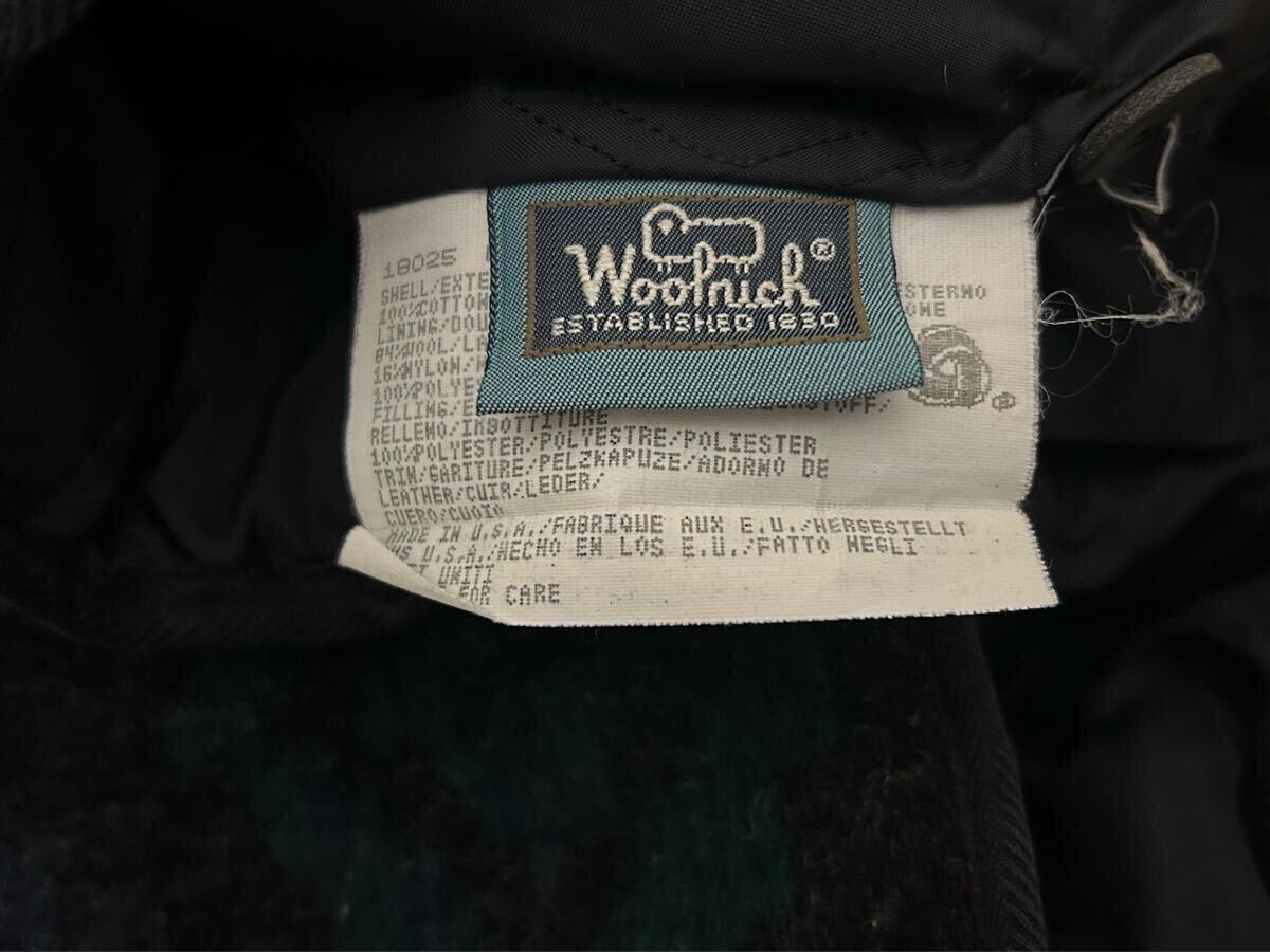 80's USA製 Woolrich ウールリッチ ネイティブ柄ベスト 裏キルティング ウールベスト M USAヴィンテージ Vintage wool vest _画像3