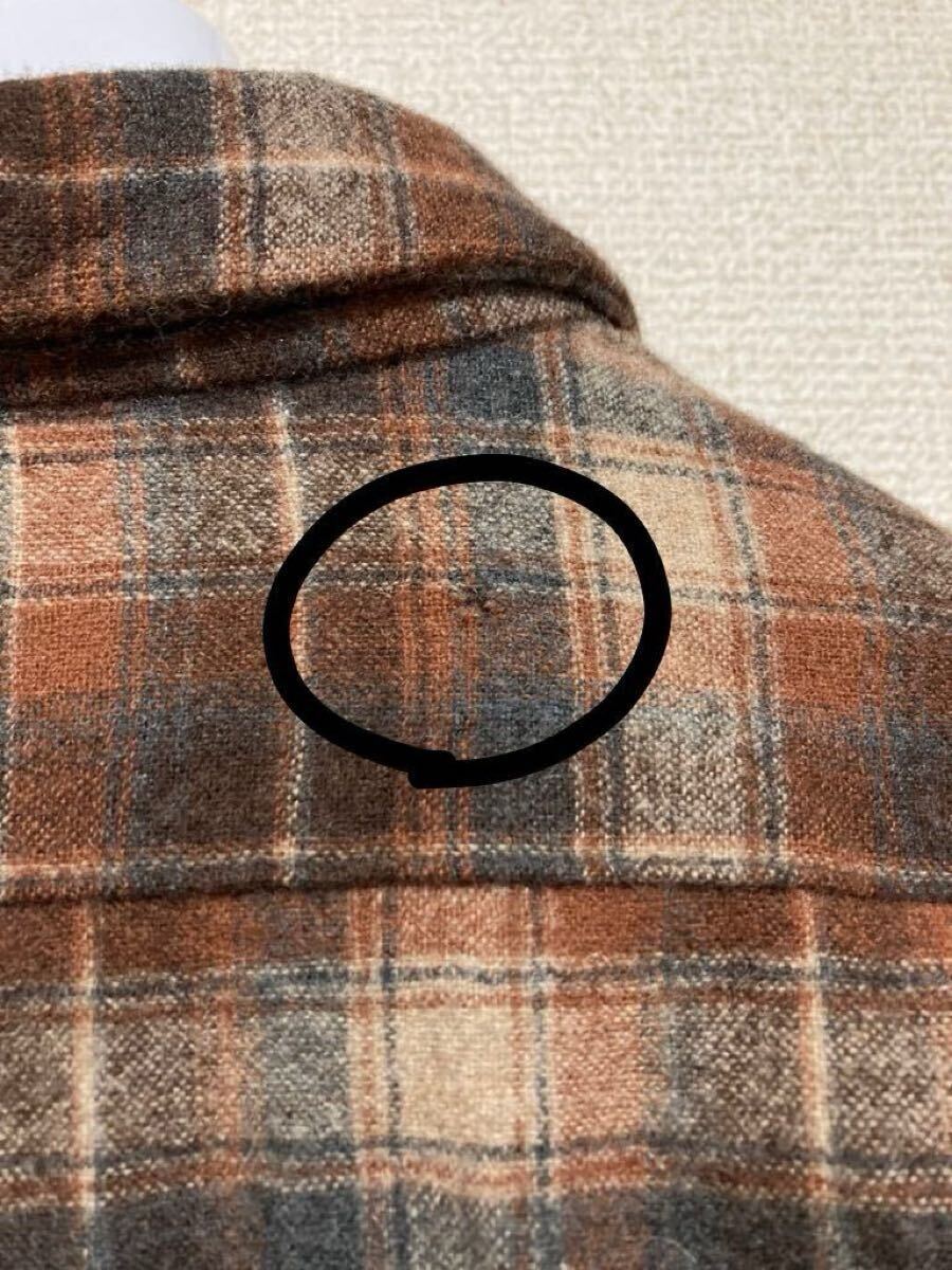 70's PENDLETON ペンドルトン ボードシャツ オンブレチェックシャツ オープンカラーシャツ USA製 /シャドー L ヴィンテージ Vintage wool_画像8