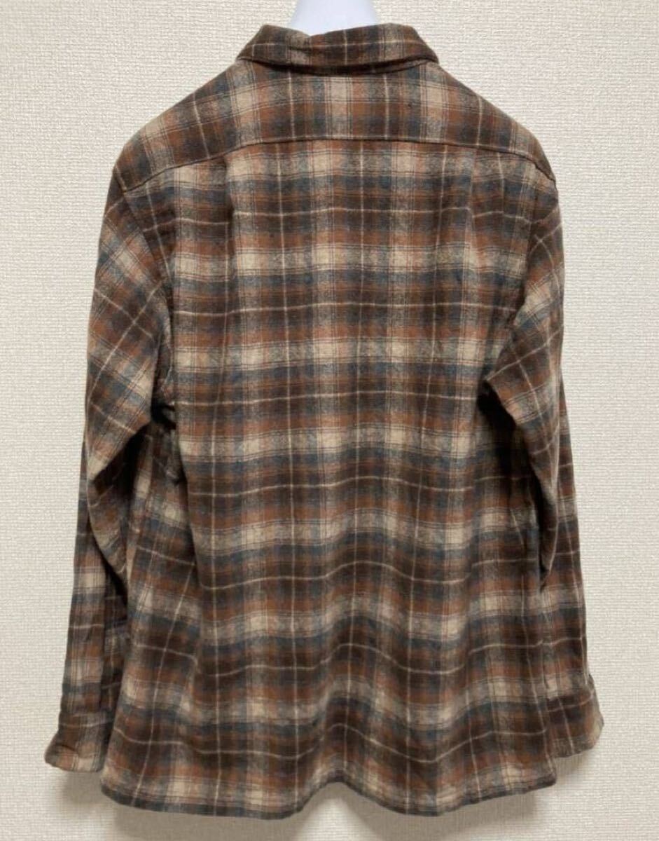 70's PENDLETON ペンドルトン ボードシャツ オンブレチェックシャツ オープンカラーシャツ USA製 /シャドー L ヴィンテージ Vintage wool_画像3