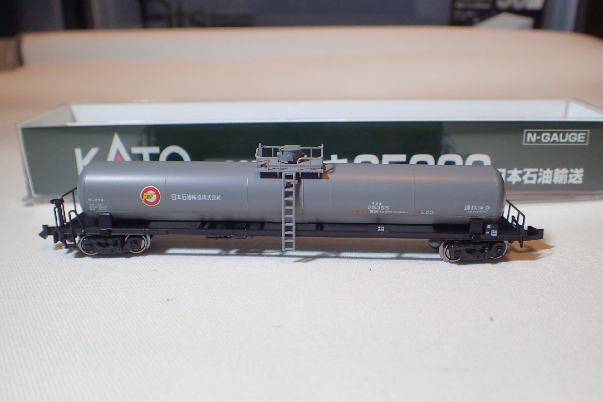 新品 KATO 8072 タキ25000 日本石油輸送 1両 3両あり LPガス専用 タキ25355 Nゲージ 貨物列車_画像4