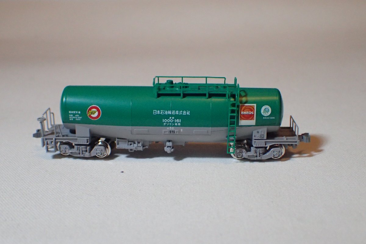 美品 KATO 8037-6 タキ1000 日本石油輸送色 ENEOS エコレールマーク付 1両 7両あり 根岸駅常備 タキ1000-161 Nゲージ 貨物列車_画像3