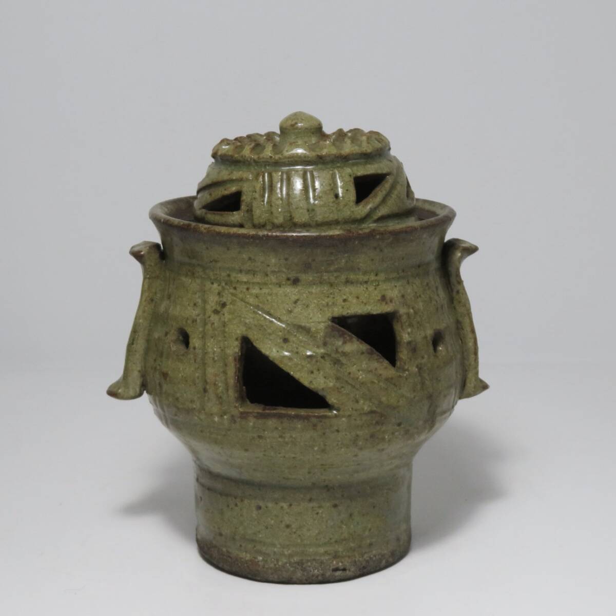 韓国美術 高麗青磁 高麗 香炉 透かし香炉 朝鮮 時代物_画像2